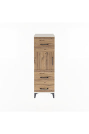 Arges Dolap Tek Raflı 3 Çekmeceli Tek Kapaklı 44x30x134 Aytaşı-Çam