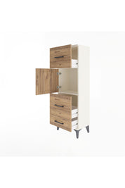 Arges Dolap Tek Raflı 3 Çekmeceli Tek Kapaklı 44x30x134 Aytaşı-Çam