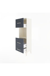 Arges Dolap Tek Raflı 3 Çekmeceli 44x30x134 Aytaşı-Antrasit