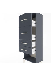 Arges Dolap 4 Çekmeceli 44x30x134 Antrasit-Antrasit