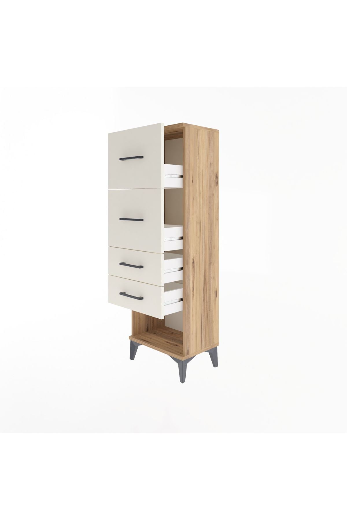 Arges Dolap 4 Çekmeceli 44x30x134 Çam-Aytaşı