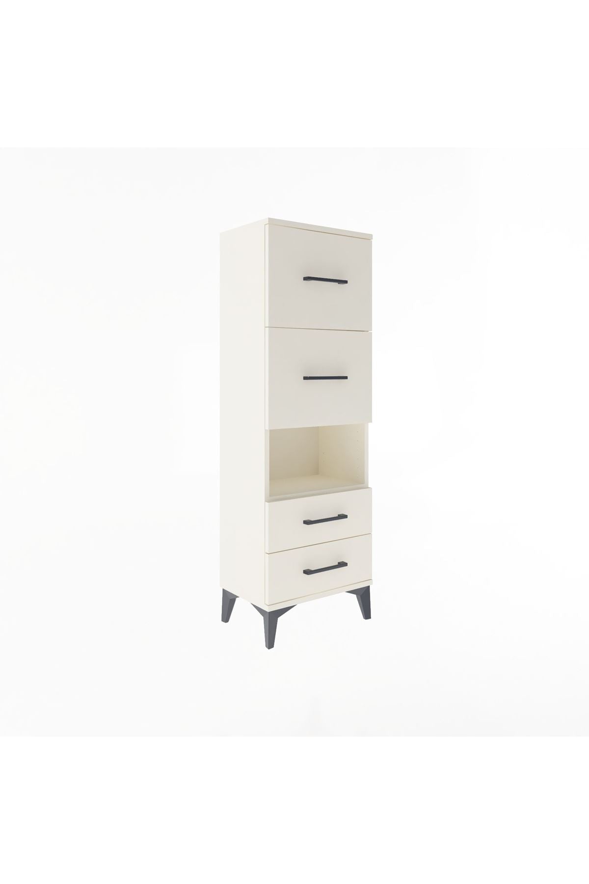 Arges Dolap Tek Raflı 4 Çekmeceli 44x30x134 Aytaşı-Aytaşı