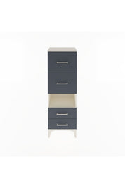 Arges Dolap Tek Raflı 4 Çekmeceli 44x30x134 Aytaşı-Antrasit