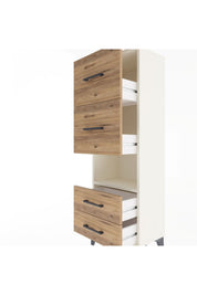 Arges Dolap Tek Raflı 4 Çekmeceli 44x30x134 Aytaşı-Çam