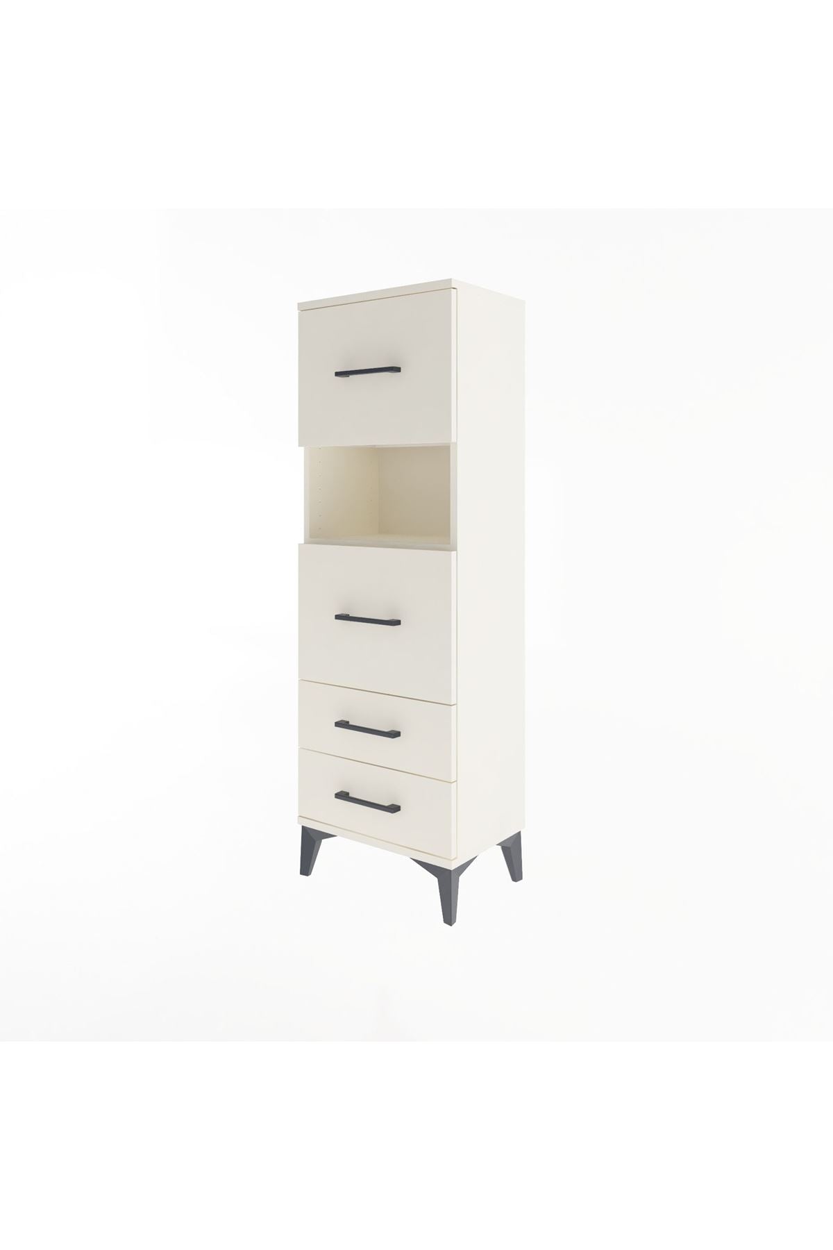 Arges Dolap Tek Raflı 4 Çekmeceli 44x30x134 Aytaşı-Aytaşı