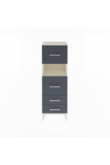 Arges Dolap Tek Raflı 4 Çekmeceli 44x30x134