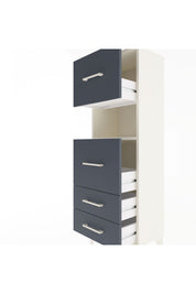 Arges Dolap Tek Raflı 4 Çekmeceli 44x30x134 Aytaşı-Antrasit