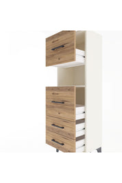 Arges Dolap Tek Raflı 4 Çekmeceli 44x30x134 Aytaşı-Çam