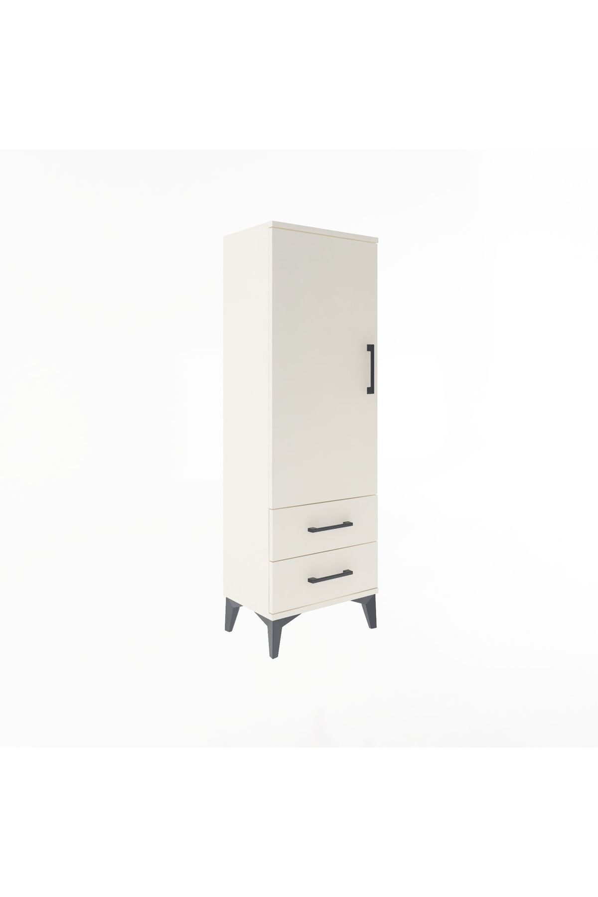 Arges Dolap 3 Raflı 2 Çekmeceli Tek Kapaklı 44x30x134 Aytaşı-Aytaşı