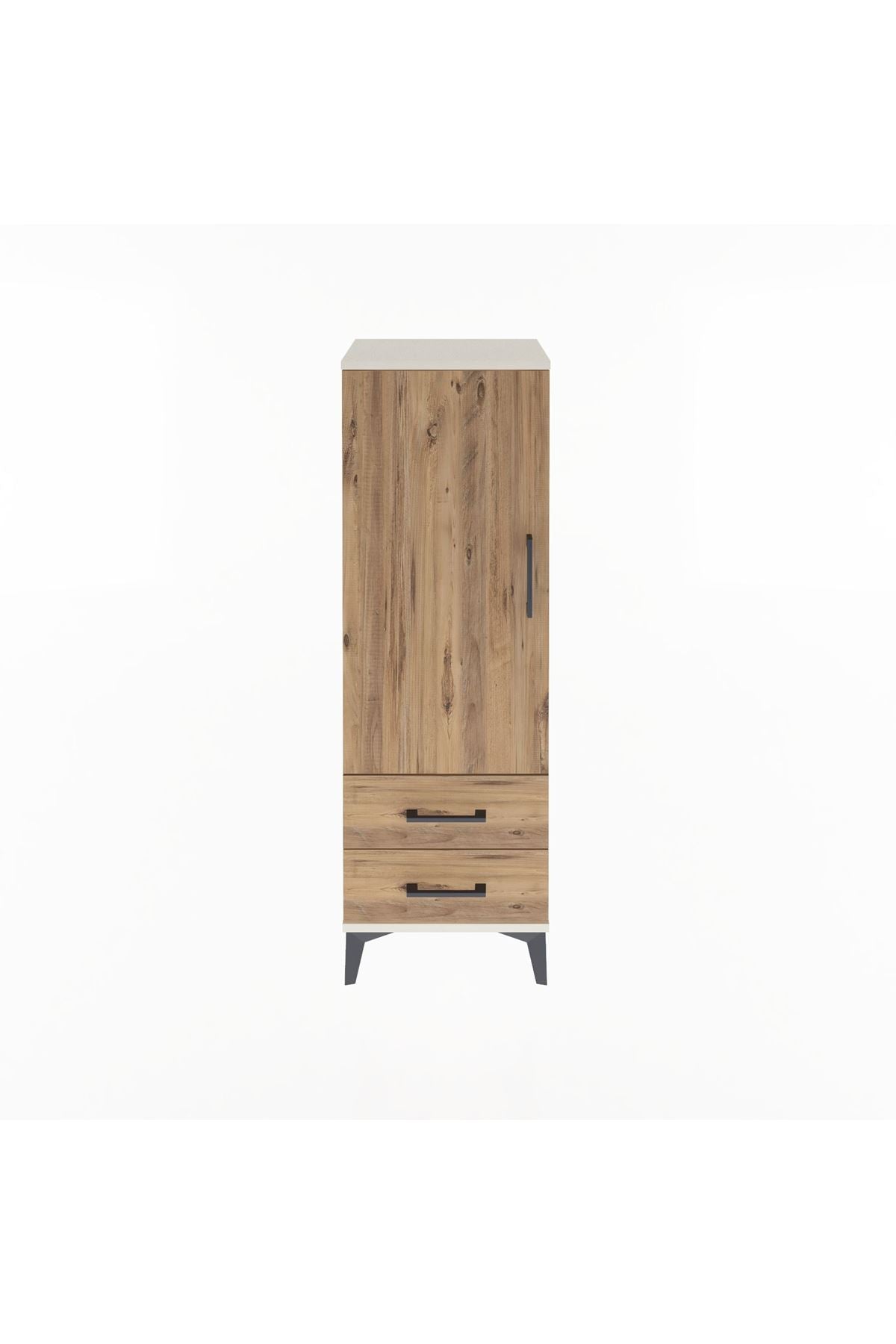 Arges Dolap 3 Raflı 2 Çekmeceli Tek Kapaklı 44x30x134 Aytaşı-Çam