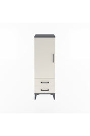 Arges Dolap 3 Raflı 2 Çekmeceli Tek Kapaklı 44x30x134 Antrasit-Aytaşı