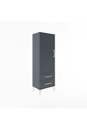 Arges Dolap 3 Raflı 2 Çekmeceli Tek Kapaklı 44x30x134 Antrasit-Antrasit