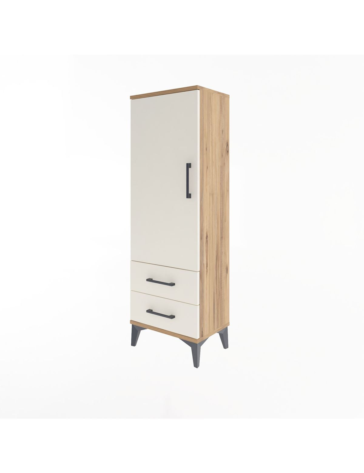 Arges Dolap 3 Raflı 2 Çekmeceli Tek Kapaklı 44x30x134 - S16M030V7A