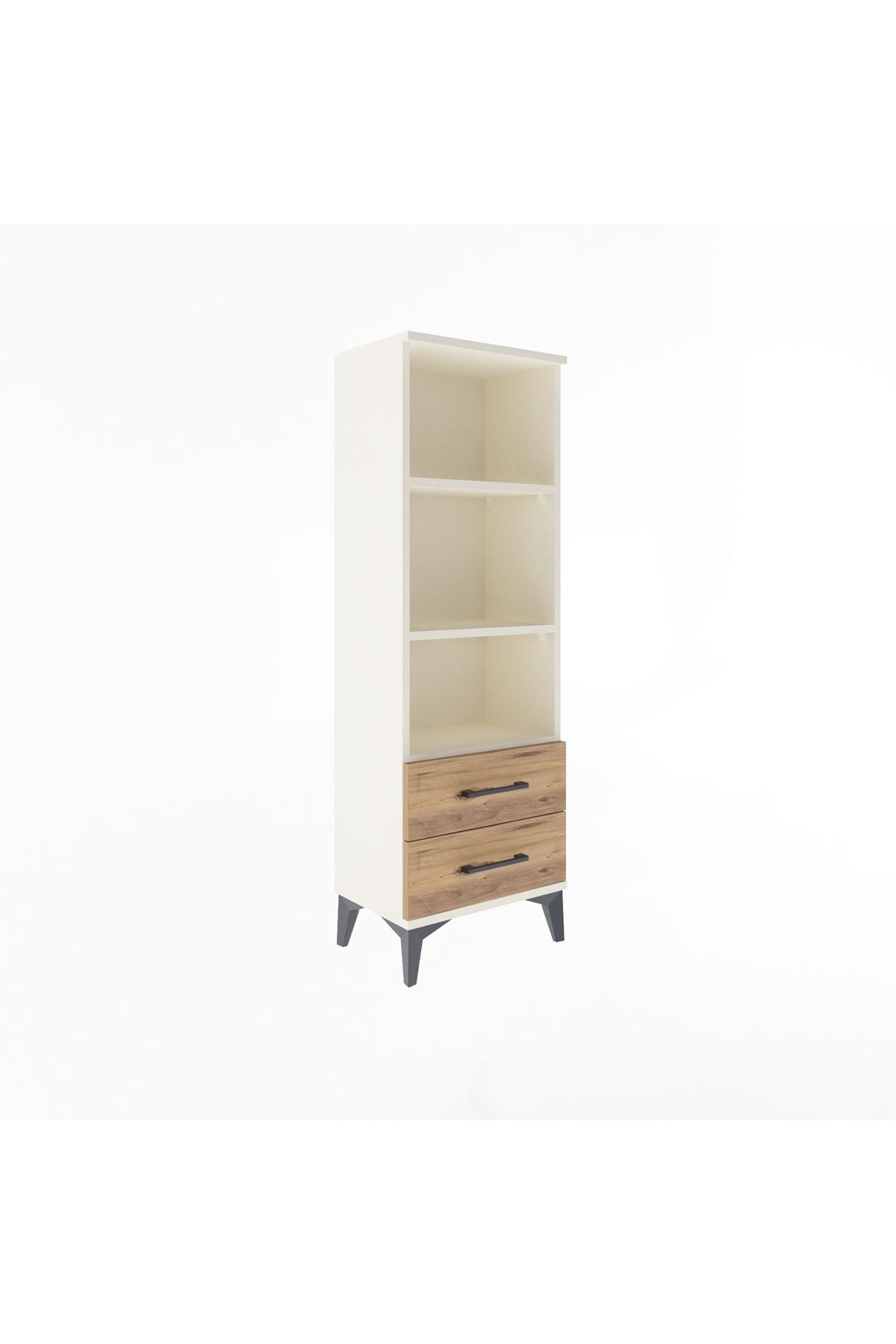 Arges Dolap 3 Raflı 2 Çekmeceli 44x30x134 Aytaşı-Çam