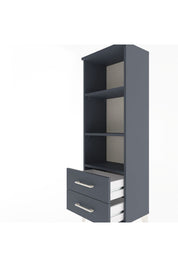 Arges Dolap 3 Raflı 2 Çekmeceli 44x30x134 Antrasit-Antrasit