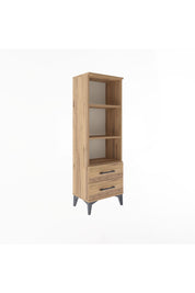 Arges Dolap 3 Raflı 2 Çekmeceli 44x30x134 Çam-Çam