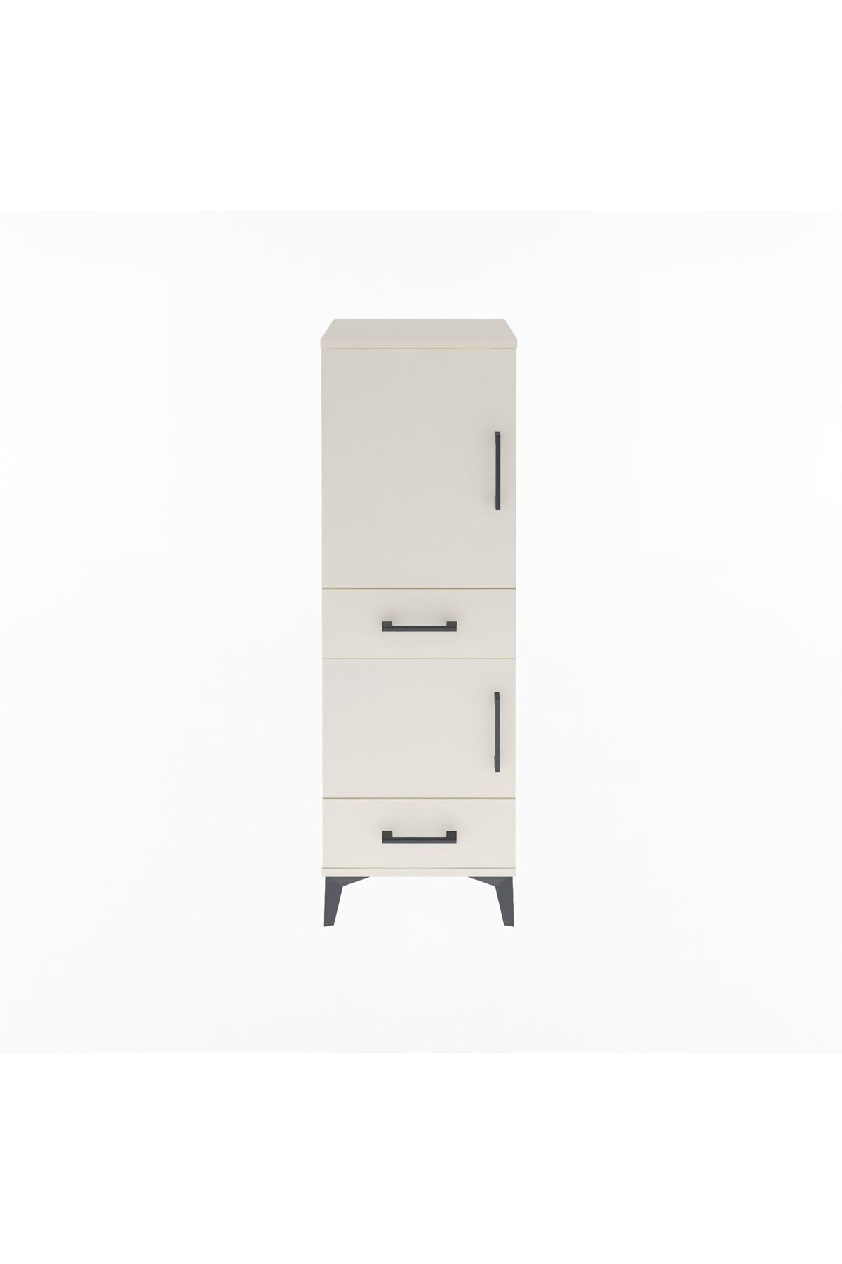 Arges Dolap 3 Raflı 2 Çekmeceli 2 Kapaklı 44x30x134 Aytaşı-Aytaşı