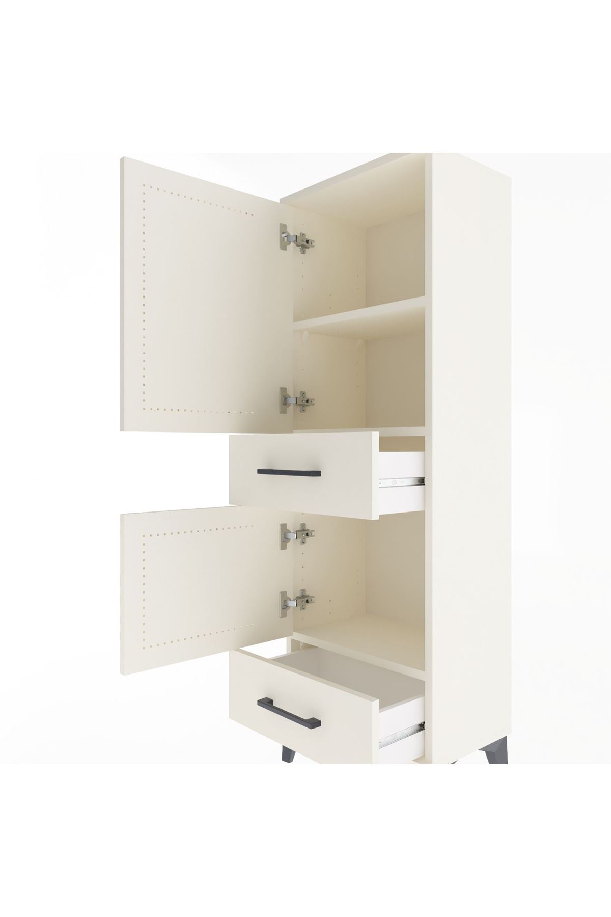 Arges Dolap 3 Raflı 2 Çekmeceli 2 Kapaklı 44x30x134 Aytaşı-Aytaşı