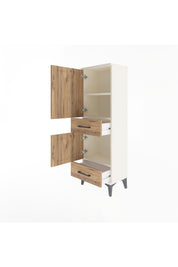 Arges Dolap 3 Raflı 2 Çekmeceli 2 Kapaklı 44x30x134 Aytaşı-Çam