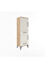 Arges Dolap 3 Raflı 2 Çekmeceli 2 Kapaklı 44x30x134 Çam-Aytaşı