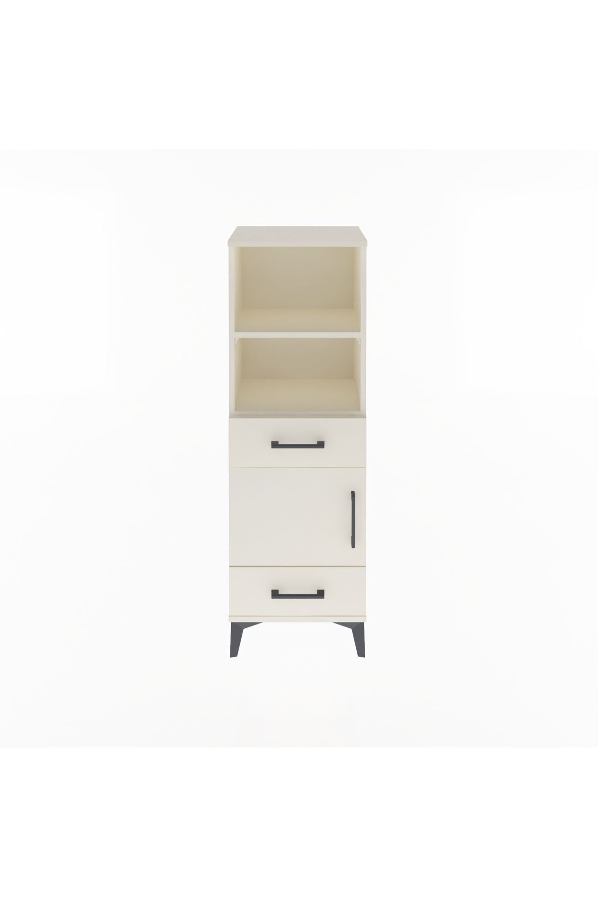 Arges Dolap 3 Raflı 2 Çekmeceli Tek Kapaklı 44x30x134 Aytaşı-Aytaşı