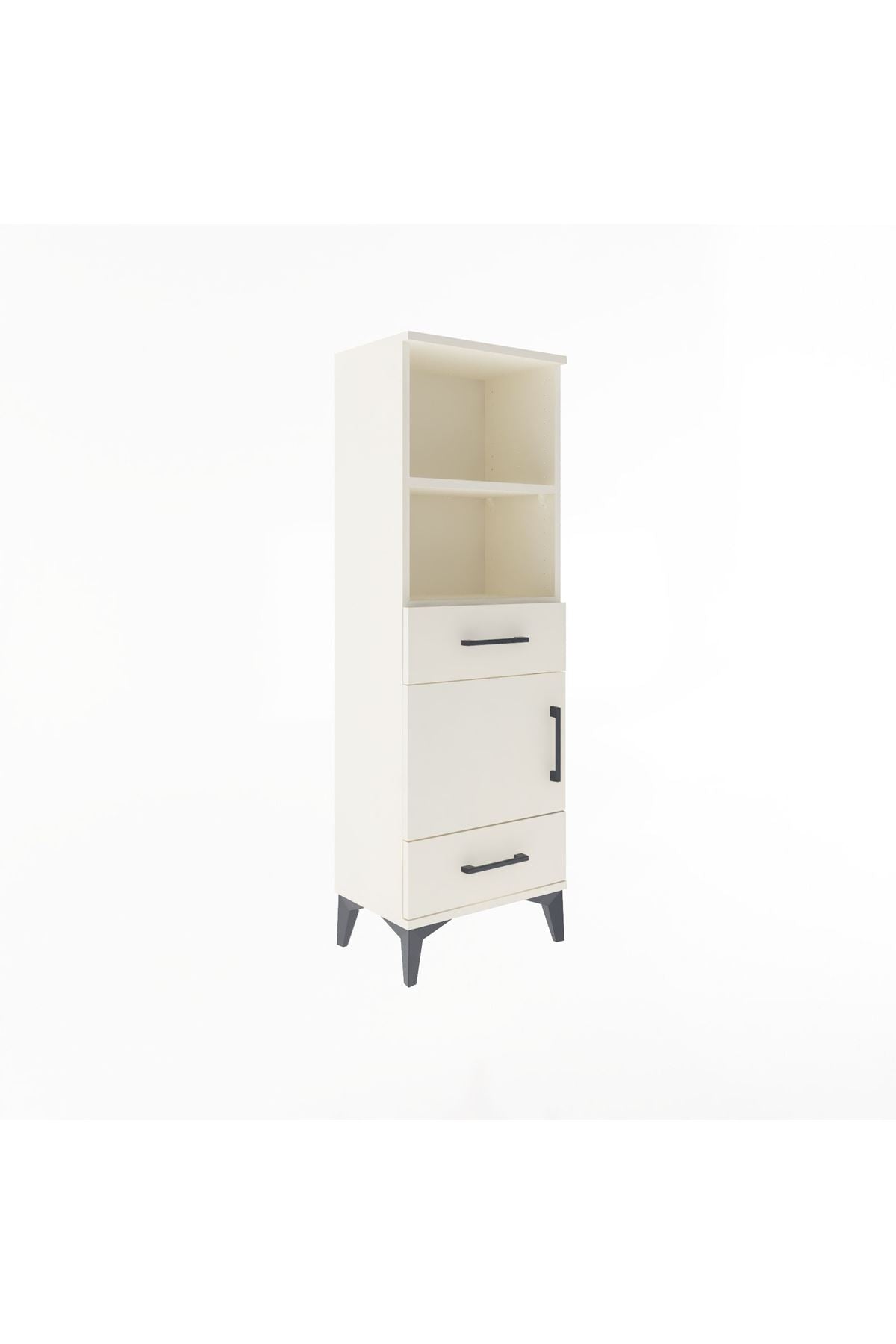 Arges Dolap 3 Raflı 2 Çekmeceli Tek Kapaklı 44x30x134 Aytaşı-Aytaşı