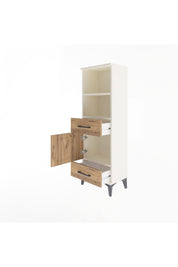 Arges Dolap 3 Raflı 2 Çekmeceli Tek Kapaklı 44x30x134 Aytaşı-Çam