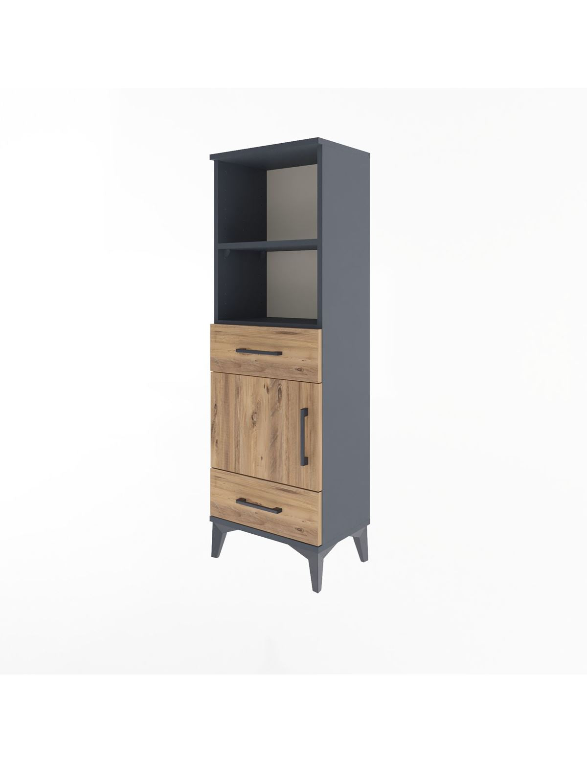 Arges Dolap 3 Raflı 2 Çekmeceli Tek Kapaklı 44x30x134 - S16M033V6A
