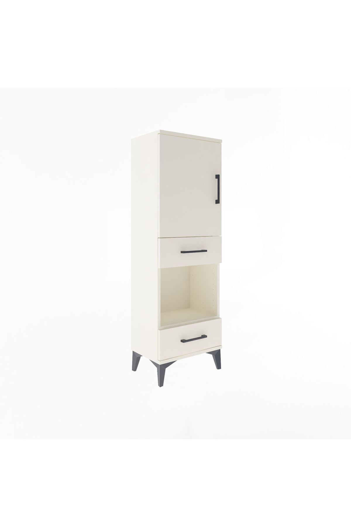 Arges Dolap 3 Raflı 2 Çekmeceli Tek Kapaklı 44x30x134 Aytaşı-Aytaşı