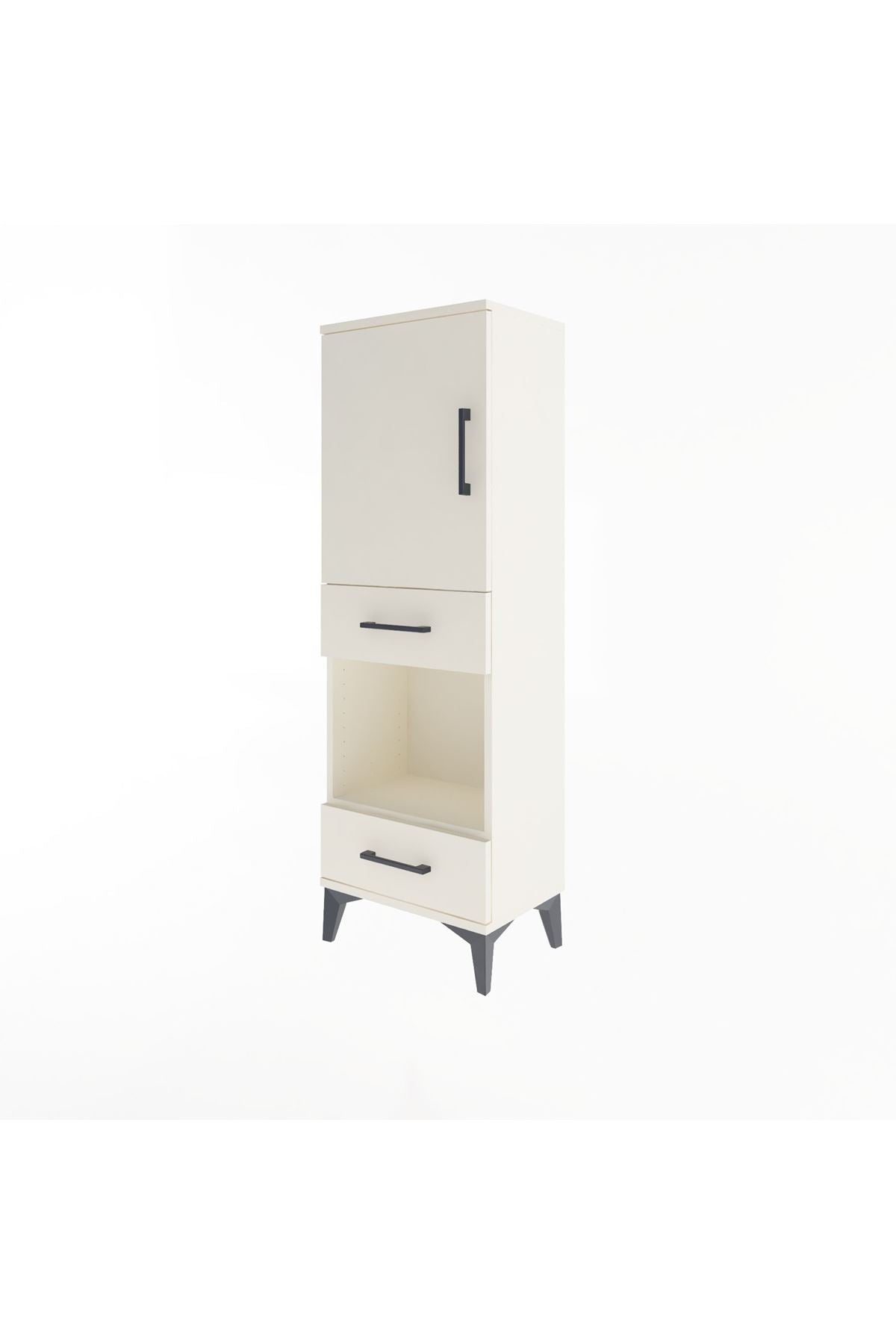 Arges Dolap 3 Raflı 2 Çekmeceli Tek Kapaklı 44x30x134 Aytaşı-Aytaşı