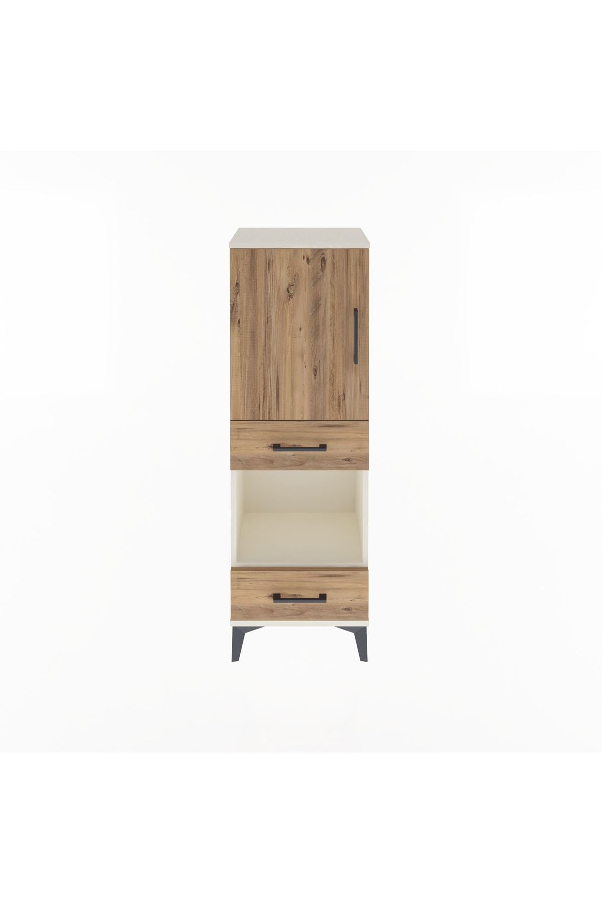 Arges Dolap 3 Raflı 2 Çekmeceli Tek Kapaklı 44x30x134 Aytaşı-Çam