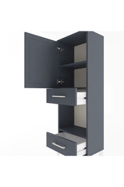 Arges Dolap 3 Raflı 2 Çekmeceli Tek Kapaklı 44x30x134 Antrasit-Antrasit