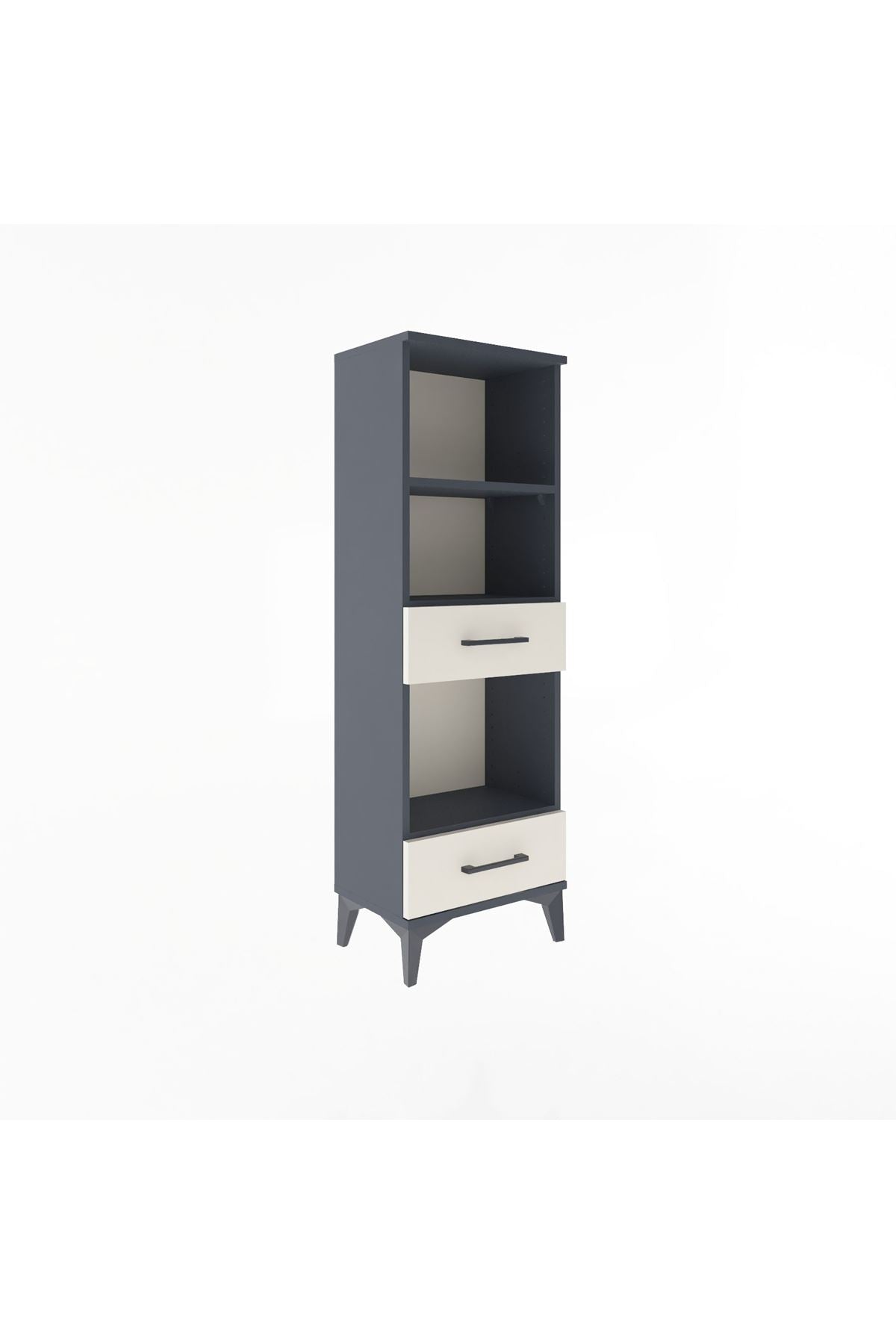 Arges Dolap 3 Raflı 2 Çekmeceli 44x30x134 Antrasit-Aytaşı