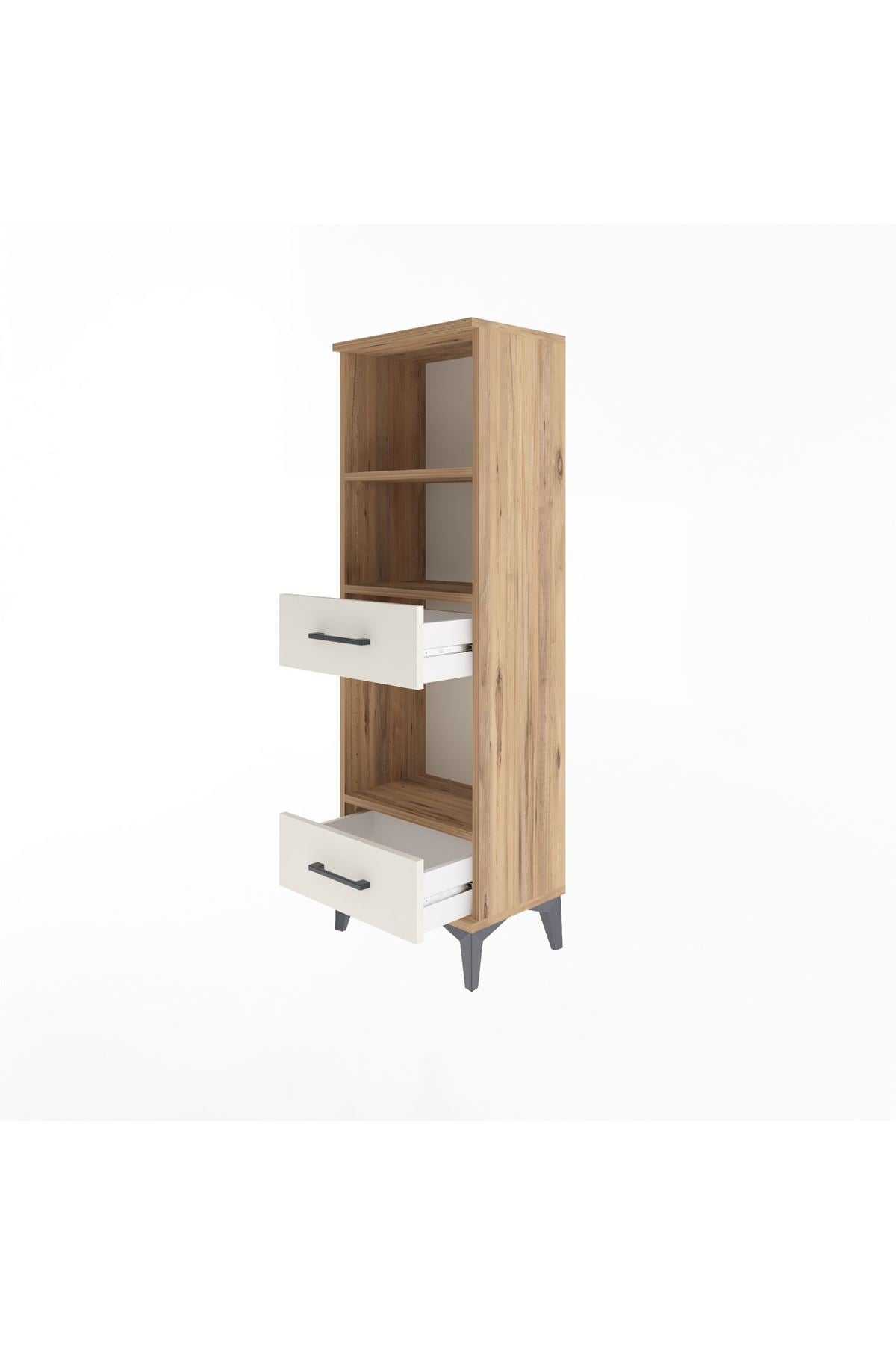 Arges Dolap 3 Raflı 2 Çekmeceli 44x30x134 Çam-Aytaşı