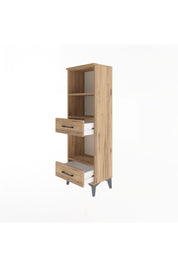 Arges Dolap 3 Raflı 2 Çekmeceli 44x30x134 Çam-Çam