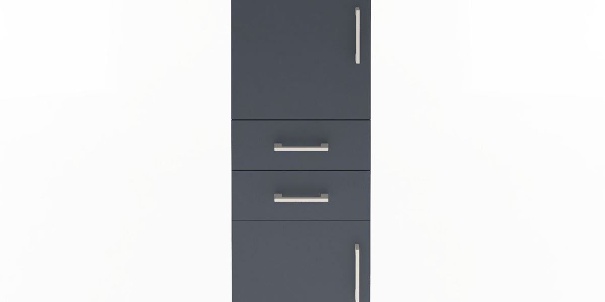 Arges Dolap 2 Raflı 2 Çekmeceli 2 Kapaklı 44x30x134 - S16M036V2A