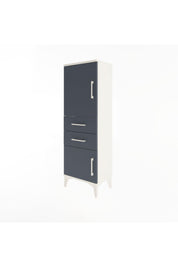 Arges Dolap 2 Raflı 2 Çekmeceli 2 Kapaklı 44x30x134 Aytaşı-Antrasit