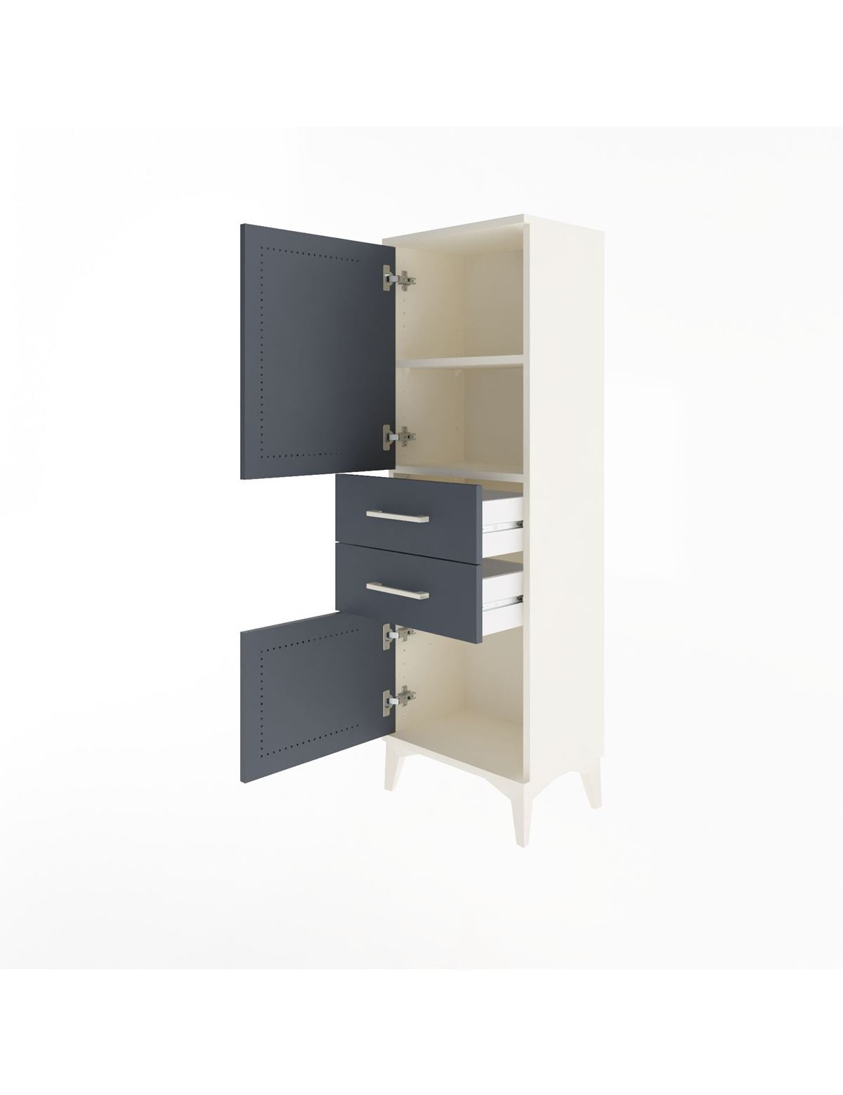 Arges Dolap 2 Raflı 2 Çekmeceli 2 Kapaklı 44x30x134 - S16M036V2A