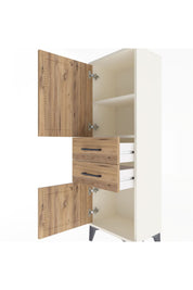 Arges Dolap 2 Raflı 2 Çekmeceli 2 Kapaklı 44x30x134 Aytaşı-Çam
