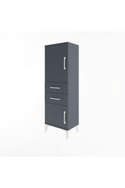 Arges Dolap 2 Raflı 2 Çekmeceli 2 Kapaklı 44x30x134 Antrasit-Antrasit