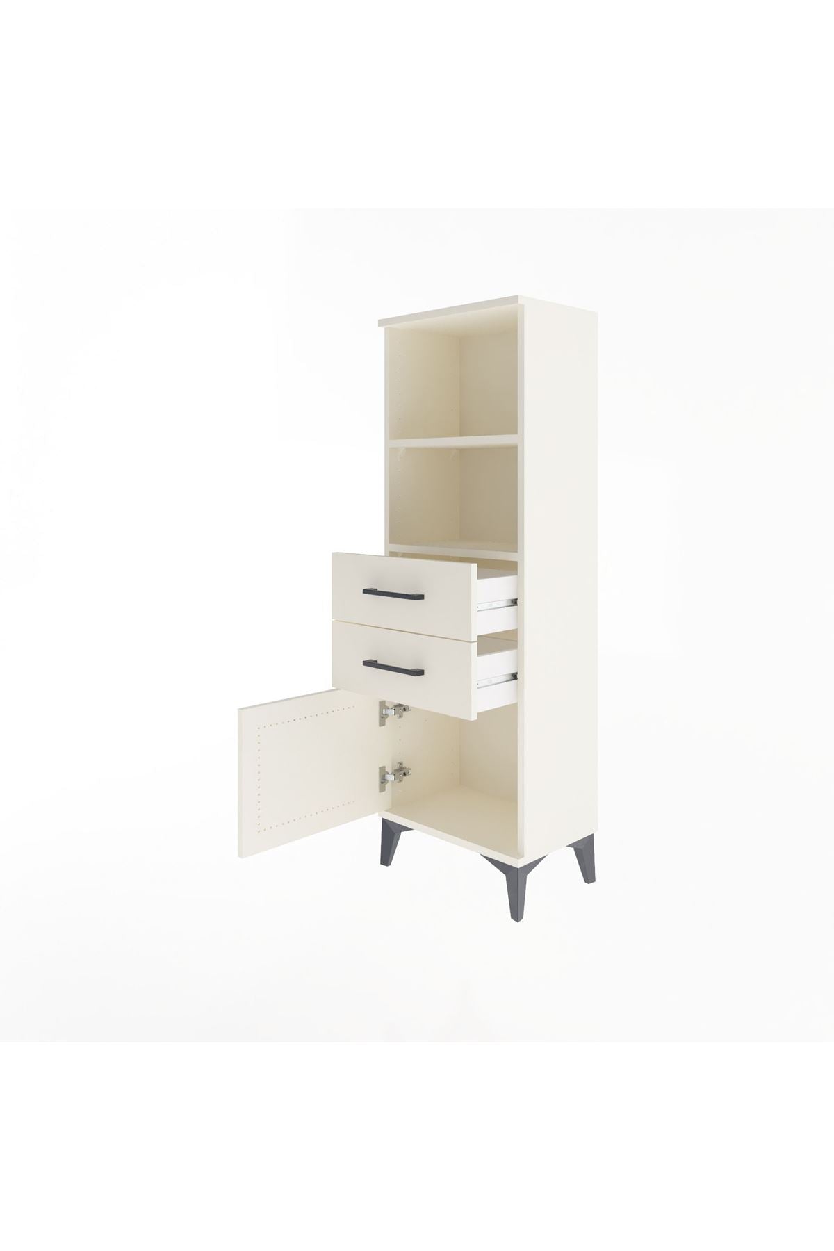 Arges Dolap 2 Raflı 2 Çekmeceli Tek Kapaklı 44x30x134 Aytaşı-Aytaşı