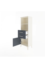 Arges Dolap 2 Raflı 2 Çekmeceli Tek Kapaklı 44x30x134 Aytaşı-Antrasit