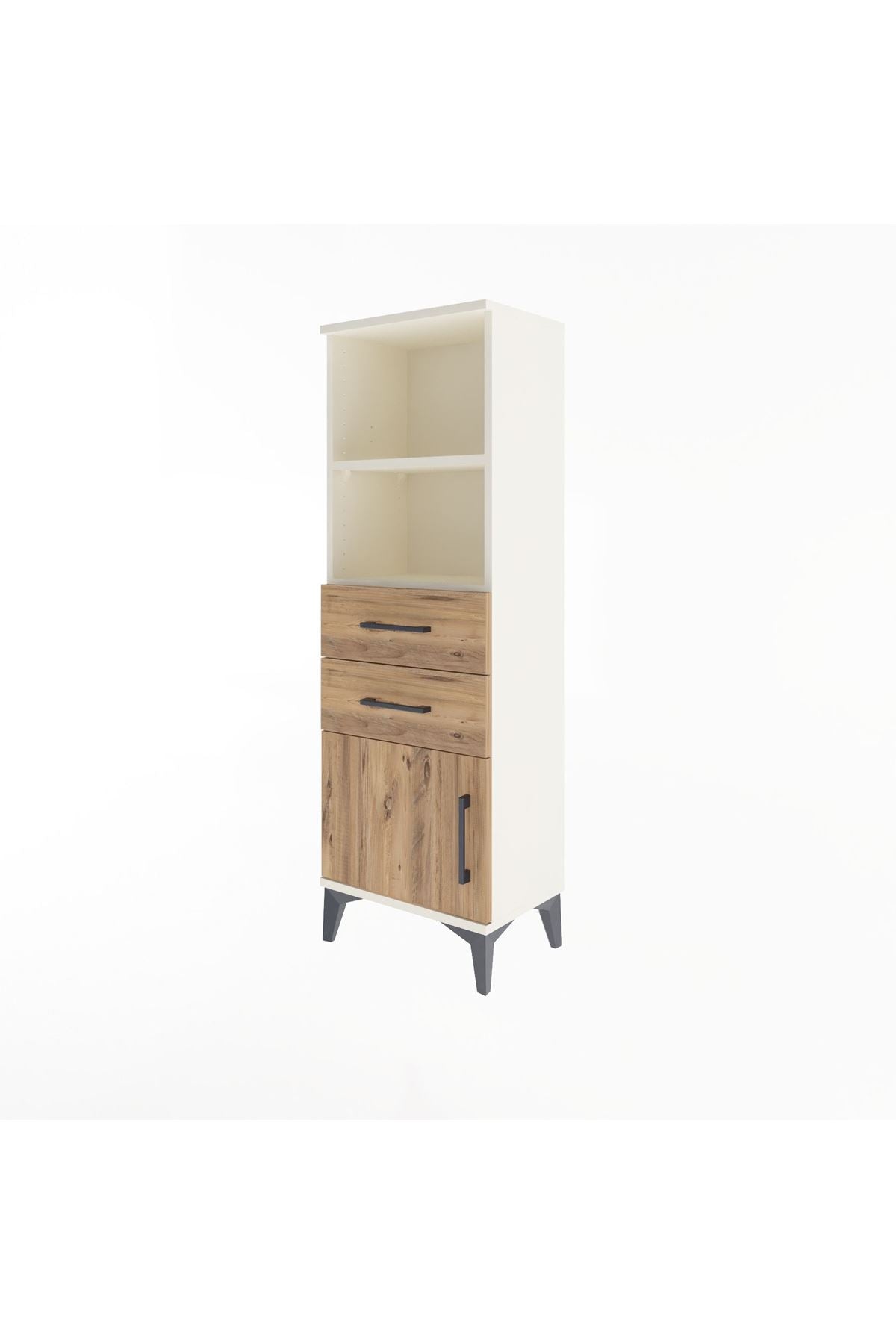 Arges Dolap 2 Raflı 2 Çekmeceli Tek Kapaklı 44x30x134 Aytaşı-Çam