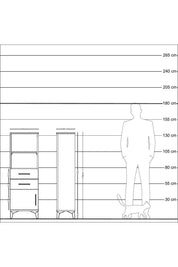 Arges Dolap 2 Raflı 2 Çekmeceli Tek Kapaklı 44x30x134 Aytaşı-Çam