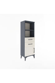 Arges Dolap 2 Raflı 2 Çekmeceli Tek Kapaklı 44x30x134 Antrasit-Aytaşı