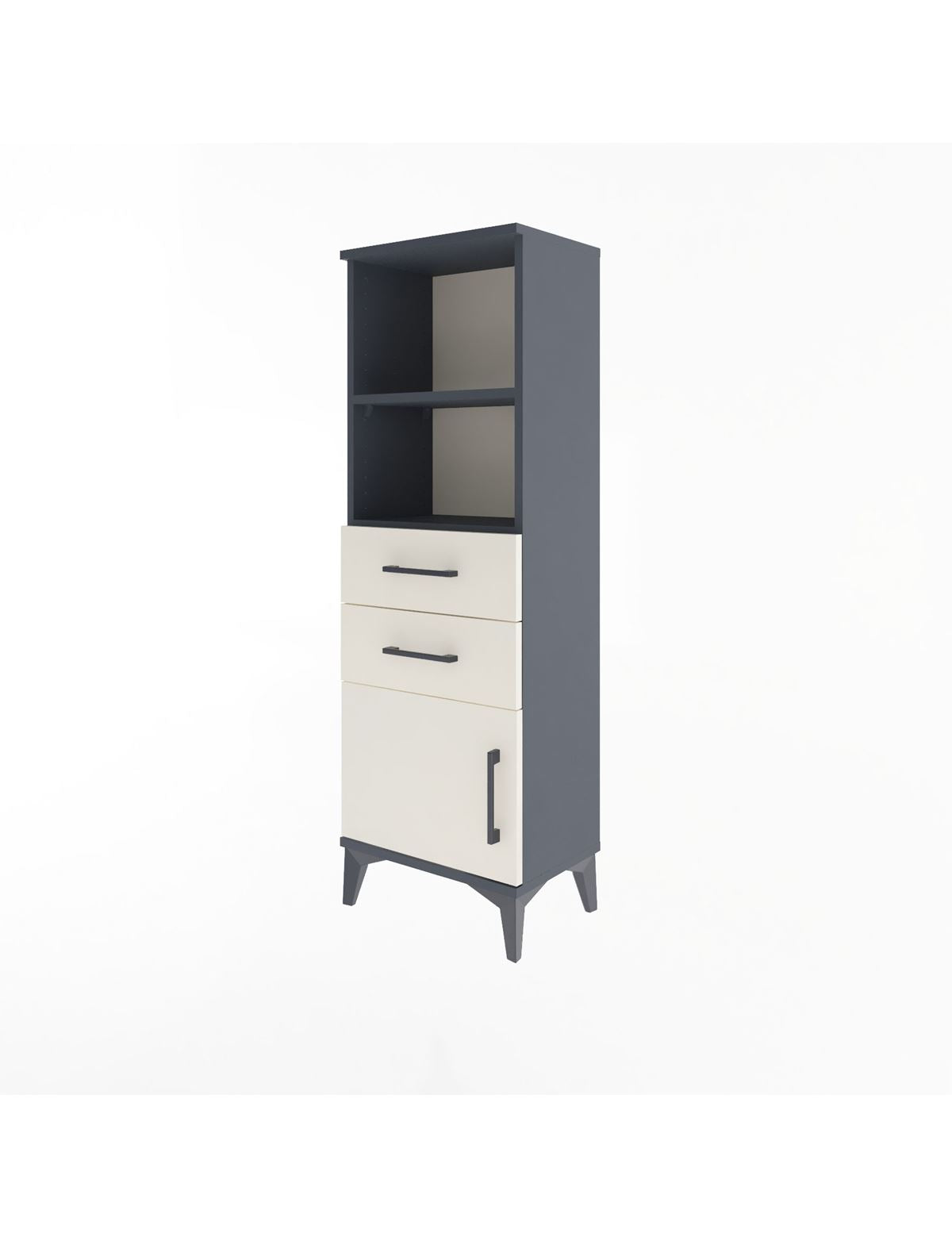 Arges Dolap 2 Raflı 2 Çekmeceli Tek Kapaklı 44x30x134 - S16M037V4A