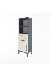Arges Dolap 2 Raflı 2 Çekmeceli Tek Kapaklı 44x30x134 Antrasit-Aytaşı
