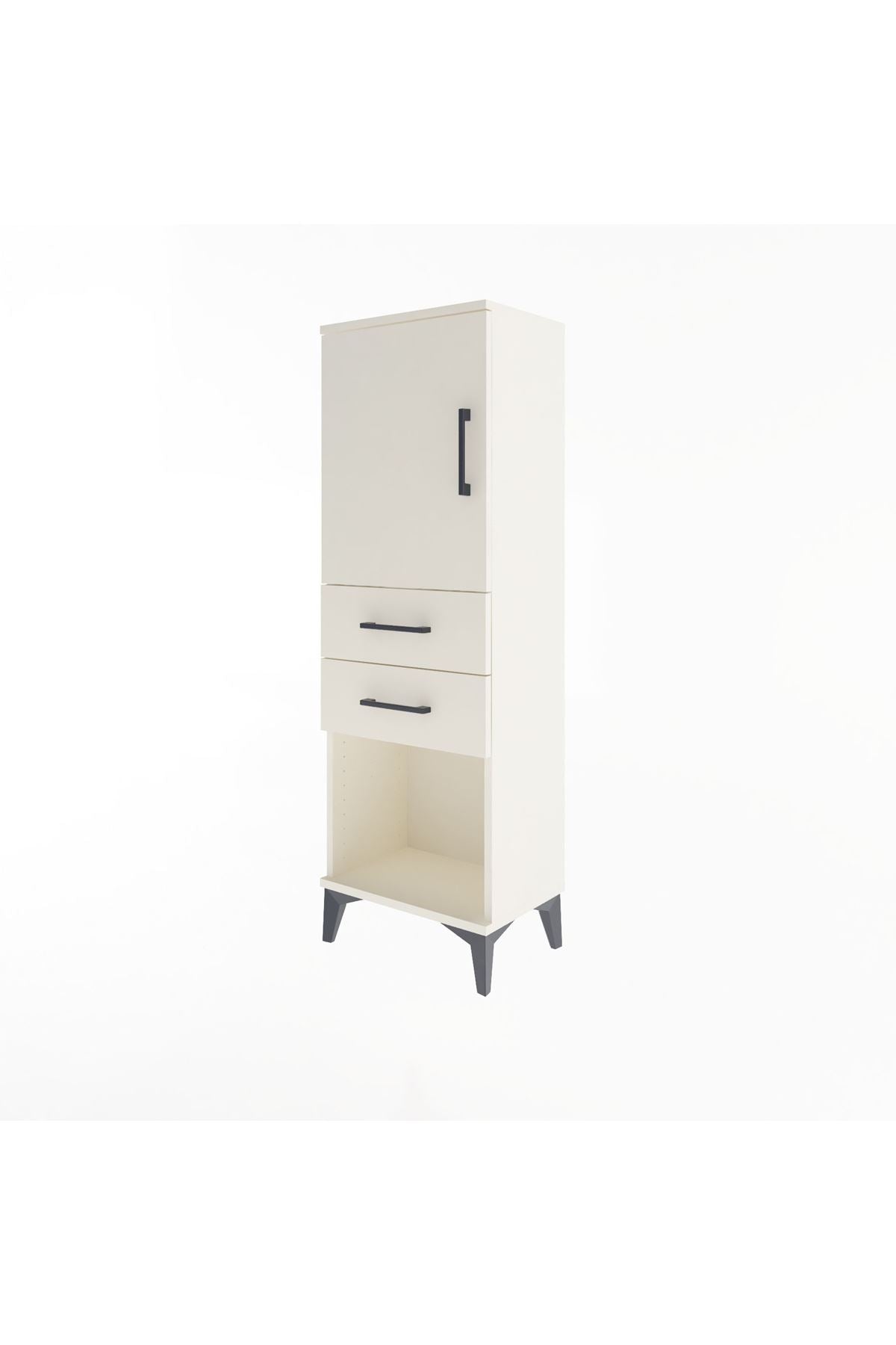Arges Dolap 2 Raflı 2 Çekmeceli Tek Kapaklı 44x30x134 - S16M038V1A
