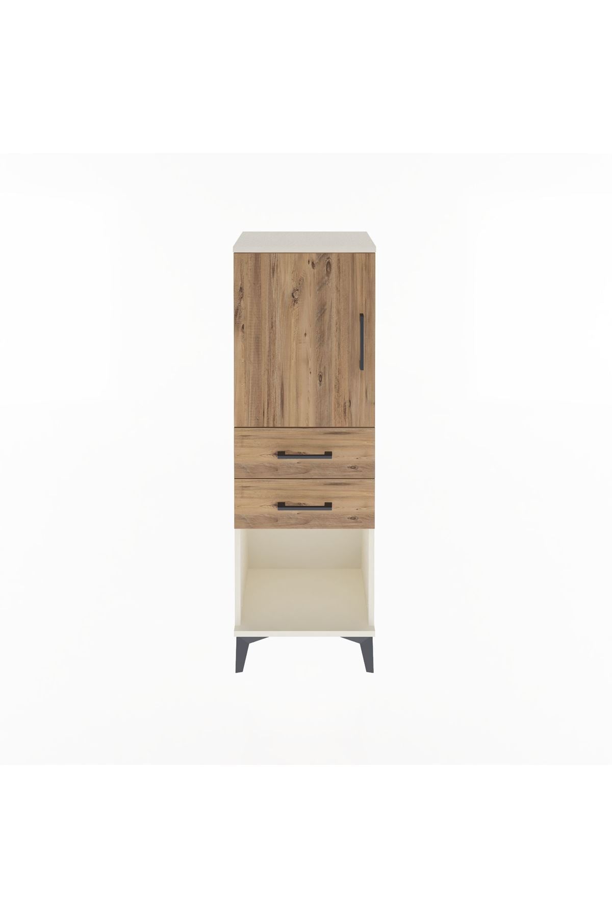 Arges Dolap 2 Raflı 2 Çekmeceli Tek Kapaklı 44x30x134 - S16M038V3A