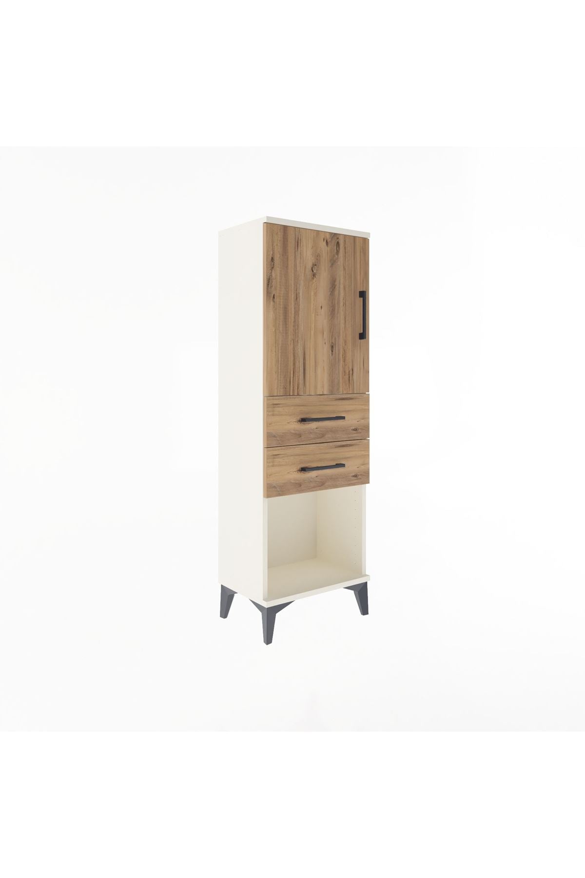 Arges Dolap 2 Raflı 2 Çekmeceli Tek Kapaklı 44x30x134 - S16M038V3A
